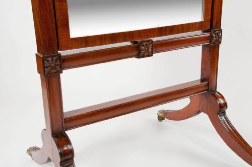 fig 6. A Fine Regency Mahogany Cheval Mirror