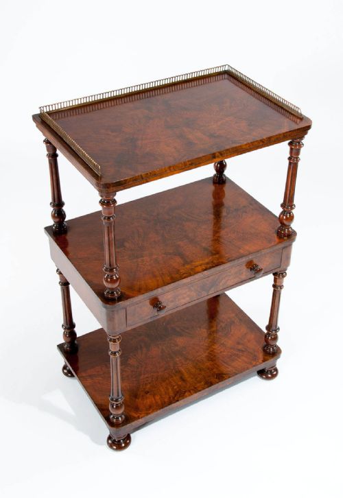 fig 2. Fine Quality Burr Walnut Antique Whatnot
