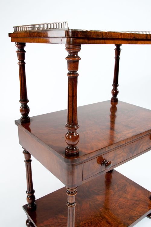 fig 4. Fine Quality Burr Walnut Antique Whatnot