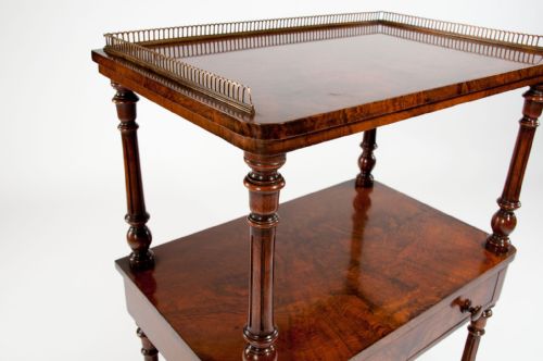 fig 3. Fine Quality Burr Walnut Antique Whatnot
