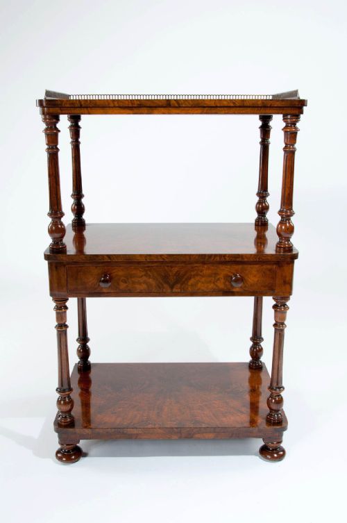 fig 5. Fine Quality Burr Walnut Antique Whatnot