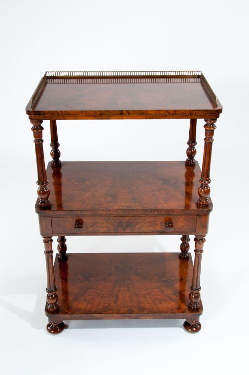 fig 6. Fine Quality Burr Walnut Antique Whatnot