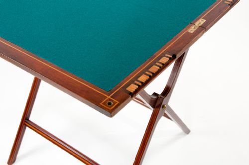 fig 2. W Thornhill Edwardian Mahogany Folding Games Table