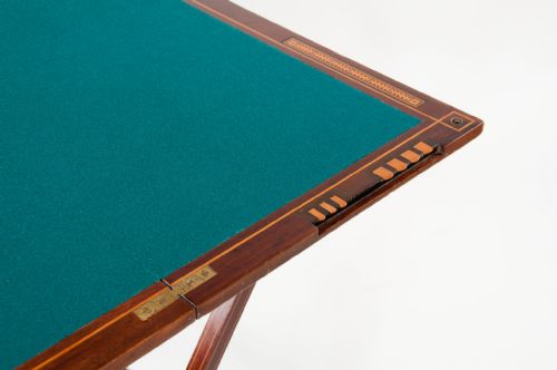 fig 3. W Thornhill Edwardian Mahogany Folding Games Table