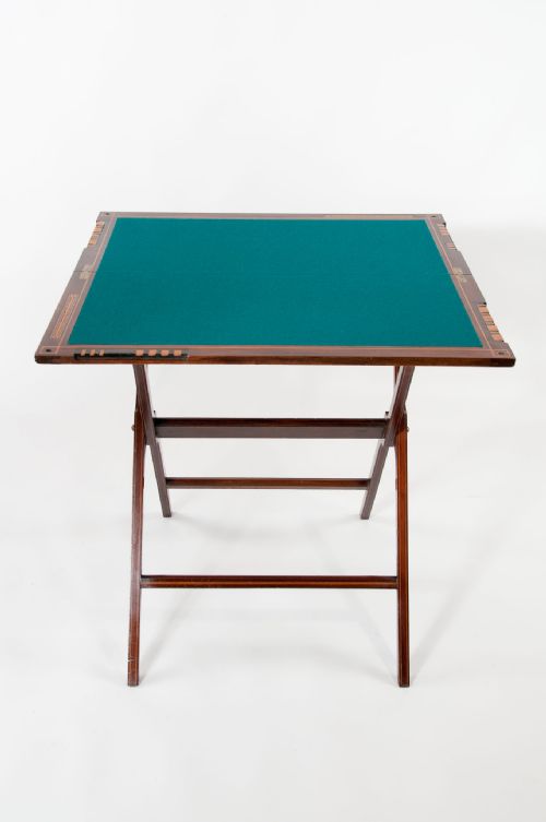 fig 8. W Thornhill Edwardian Mahogany Folding Games Table