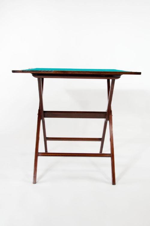fig 7. W Thornhill Edwardian Mahogany Folding Games Table