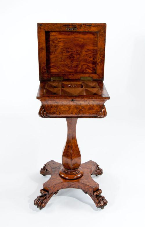 fig 9. A Fine Regency Pollard Oak Teapoy