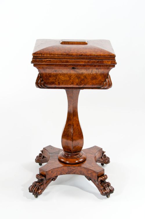 fig 10. A Fine Regency Pollard Oak Teapoy