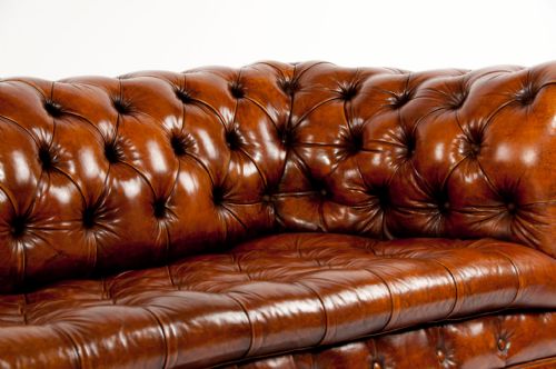 fig 7. Quality Antique Leather Chesterfield Sofa