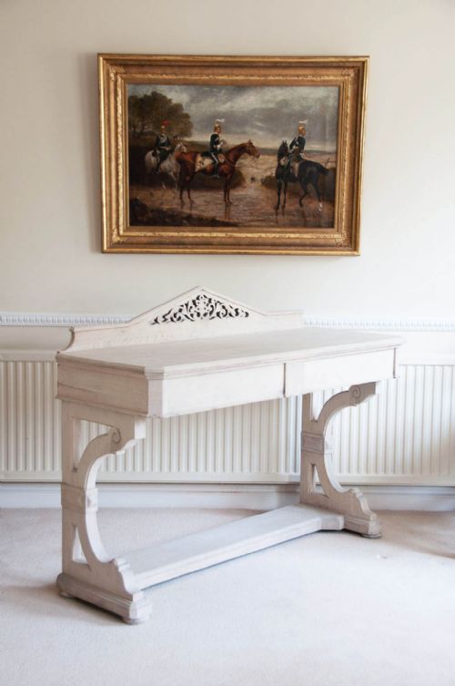 Victorian Gothic Bleached Oak Side Table