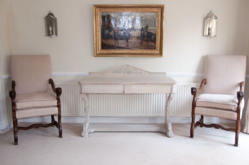 fig 1. Victorian Gothic Bleached Oak Side Table