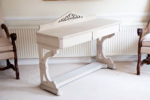 fig 5. Victorian Gothic Bleached Oak Side Table