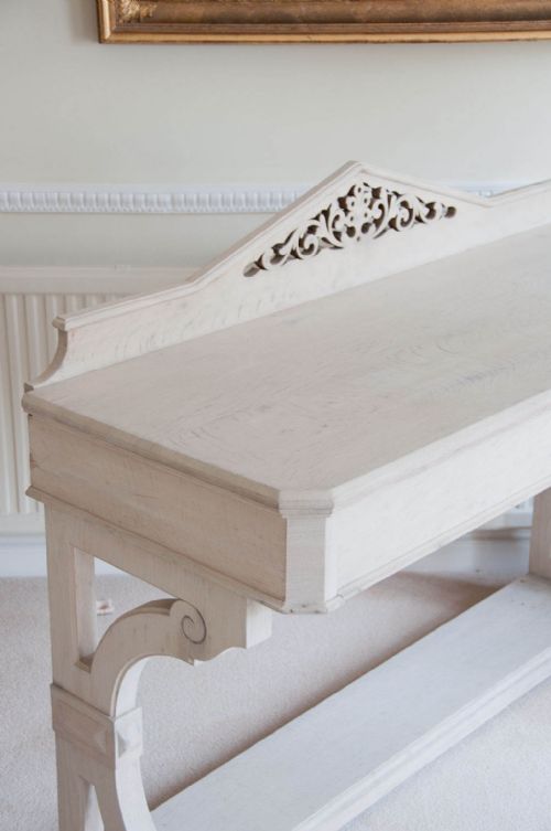 fig 6. Victorian Gothic Bleached Oak Side Table