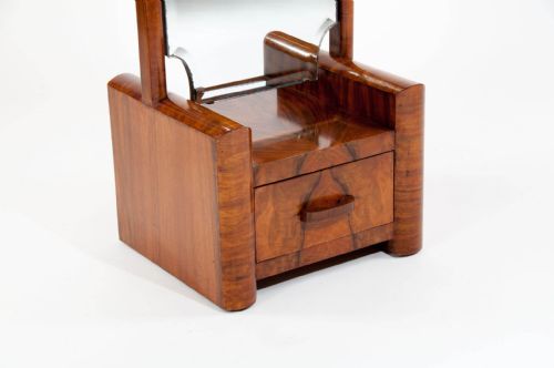 fig 3. Art Deco Walnut Cheval Mirror