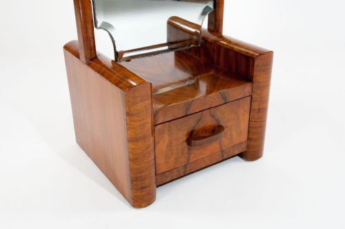 fig 7. Art Deco Walnut Cheval Mirror