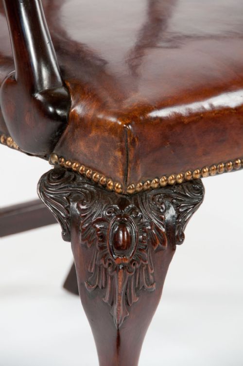fig 4. Georgian Mahogany Leather Desk Chair