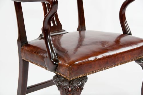 fig 5. Georgian Mahogany Leather Desk Chair