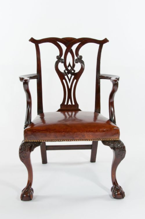 fig 6. Georgian Mahogany Leather Desk Chair