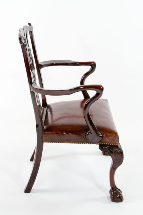 fig 9. Georgian Mahogany Leather Desk Chair