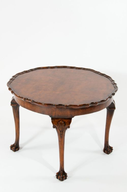 Antique Walnut Pie Crust Edge Coffee Table
