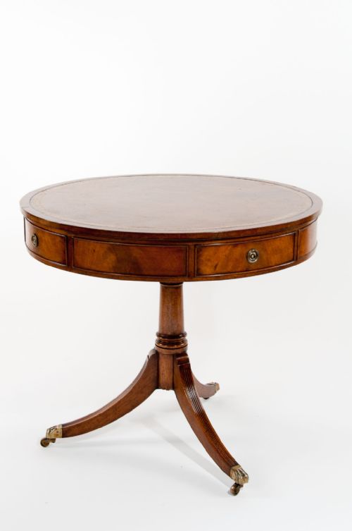 fig 1. Mahogany Revolving Drum Table Four Drawers