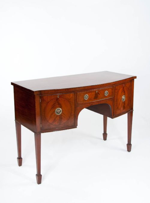 A Late 19th Century Mahogany Bow Sideboard