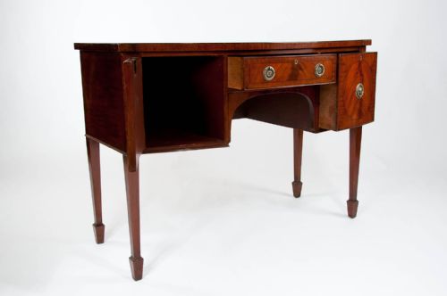fig 7. A late 19th Century Mahogany Bow Sideboard