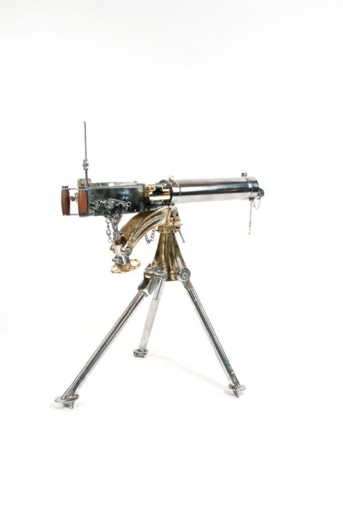 fig 2. A Rare Polished Vickers Machine Gun On Tripod