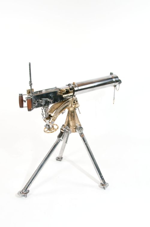 fig 3. A Rare Polished Vickers Machine Gun On Tripod