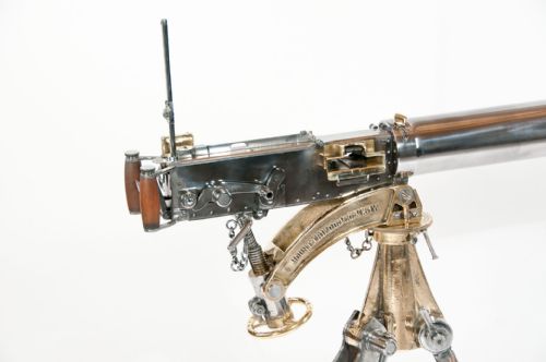 fig 4. A Rare Polished Vickers Machine Gun On Tripod