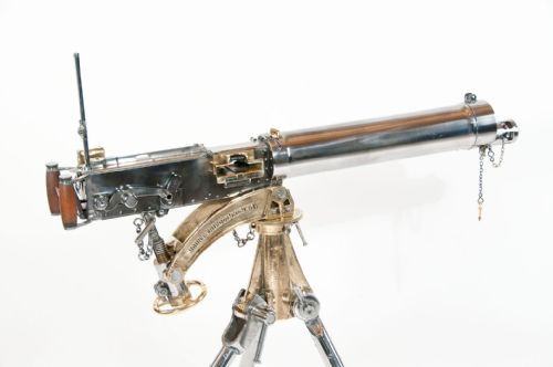 fig 5. A Rare Polished Vickers Machine Gun On Tripod