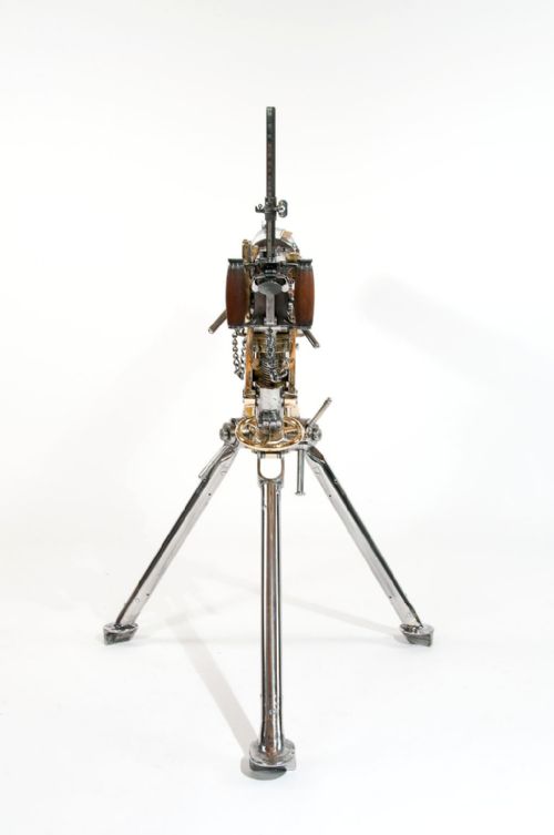 fig 8. A Rare Polished Vickers Machine Gun On Tripod