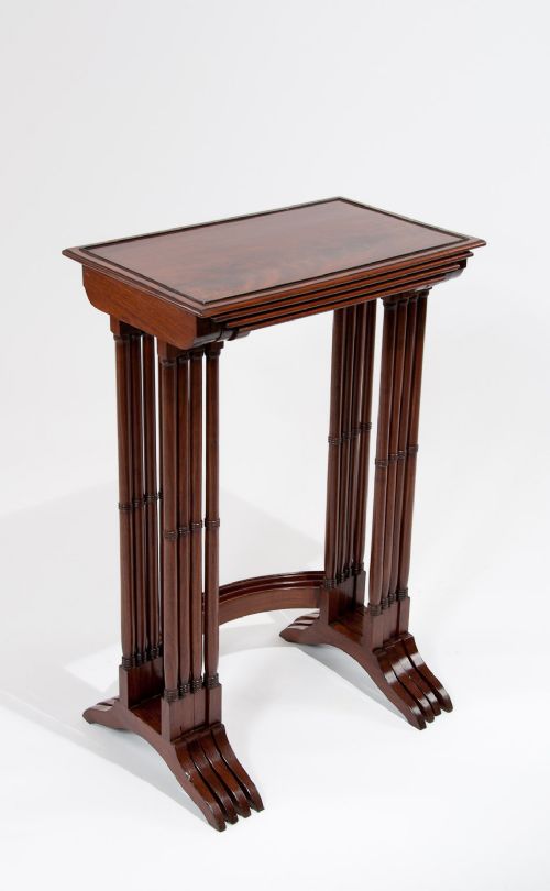 fig 1. Fine Set of 4 Regency Mahogany Nest of Tables