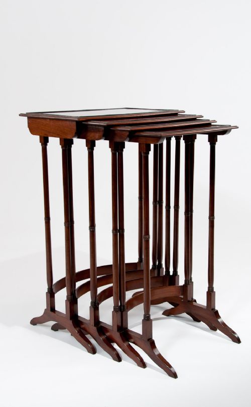 fig 2. Fine Set of 4 Regency Mahogany Nest of Tables