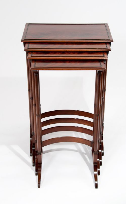 fig 6. Fine Set of 4 Regency Mahogany Nest of Tables