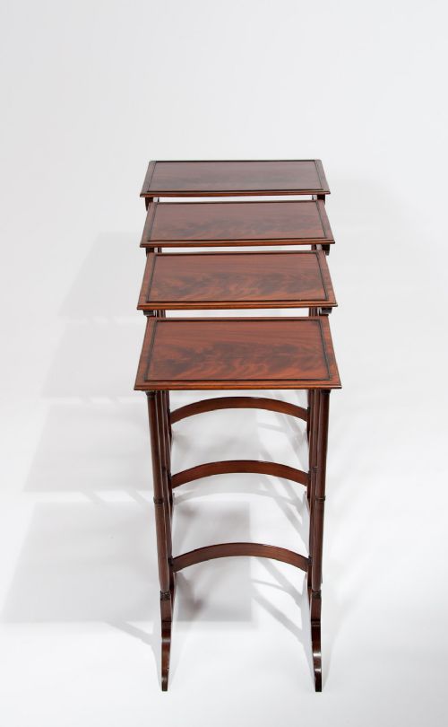 fig 7. Fine Set of 4 Regency Mahogany Nest of Tables