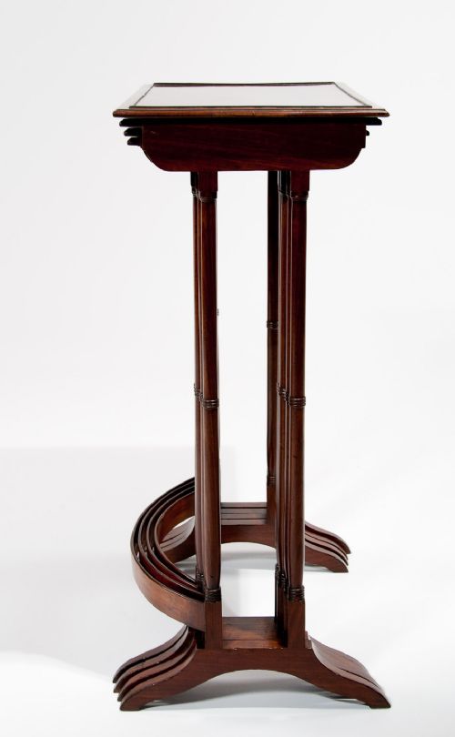fig 9. Fine Set of 4 Regency Mahogany Nest of Tables
