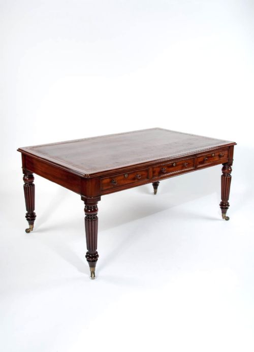 Antique Partners Writing Table by M Wilson