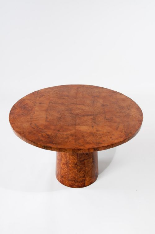 Art Deco Round Thuya Wood Coffee Table