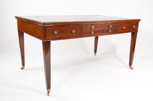 fig 6. Rare Georgian Partners Writing Table With Adjustable Writing Slopes