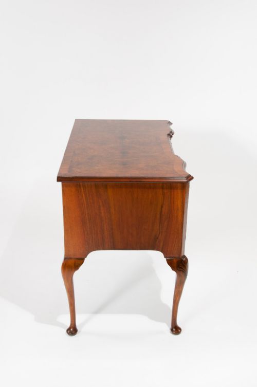 fig 10. Antique Burr Walnut Serpentine Fronted Lowboy