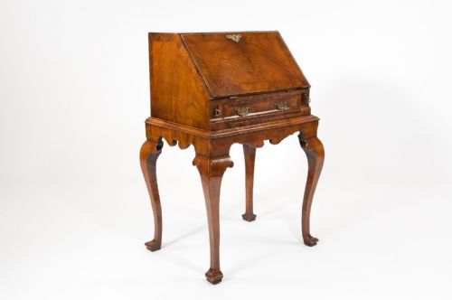 fig 2. Late 19th Century Walnut Bureau On Stand