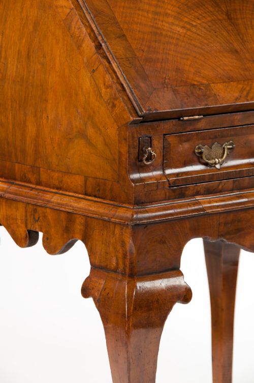 fig 3. Late 19th Century Walnut Bureau On Stand