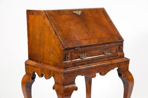 fig 5. Late 19th Century Walnut Bureau On Stand