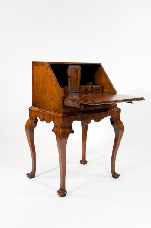 fig 6. Late 19th Century Walnut Bureau On Stand