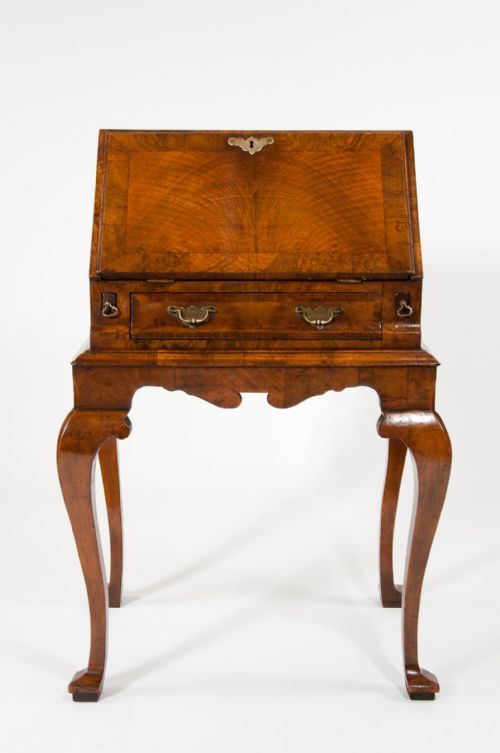 fig 8. Late 19th Century Walnut Bureau On Stand