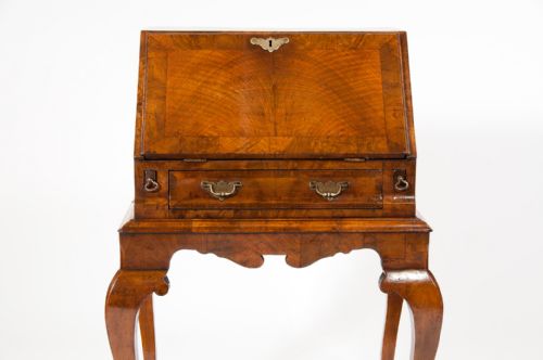 fig 9. Late 19th Century Walnut Bureau On Stand