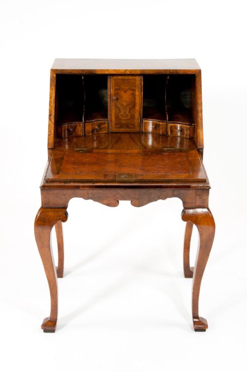 fig 10. Late 19th Century Walnut Bureau On Stand