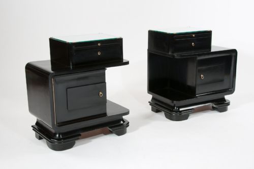 fig 2. Pair of Art Deco Bedside Cabinets