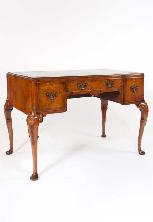 fig 1. Quality Antique Burr Walnut Writing Desk